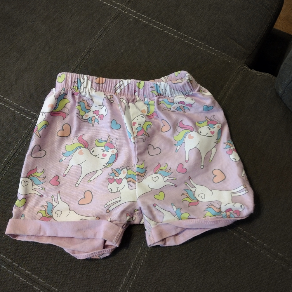 Unicorn Print Kids Shorts
